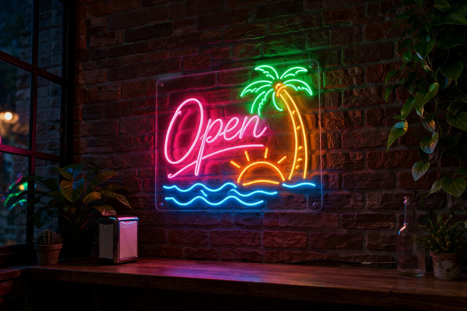 Neon Glass Signs